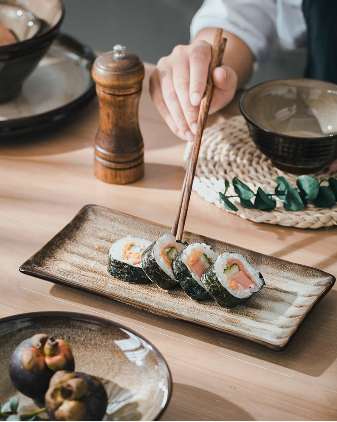 Japanese-Style Zisha Kiln-Change Dinnerware Set — Unique Handcrafted Ceramic