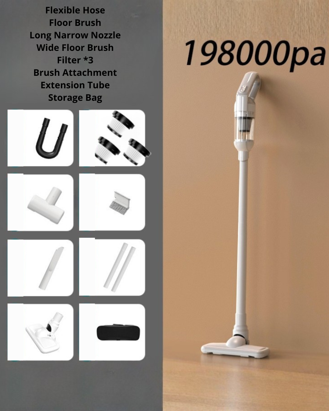 Lightweight Cordless Handheld Vacuum for Home & Car Cleaning