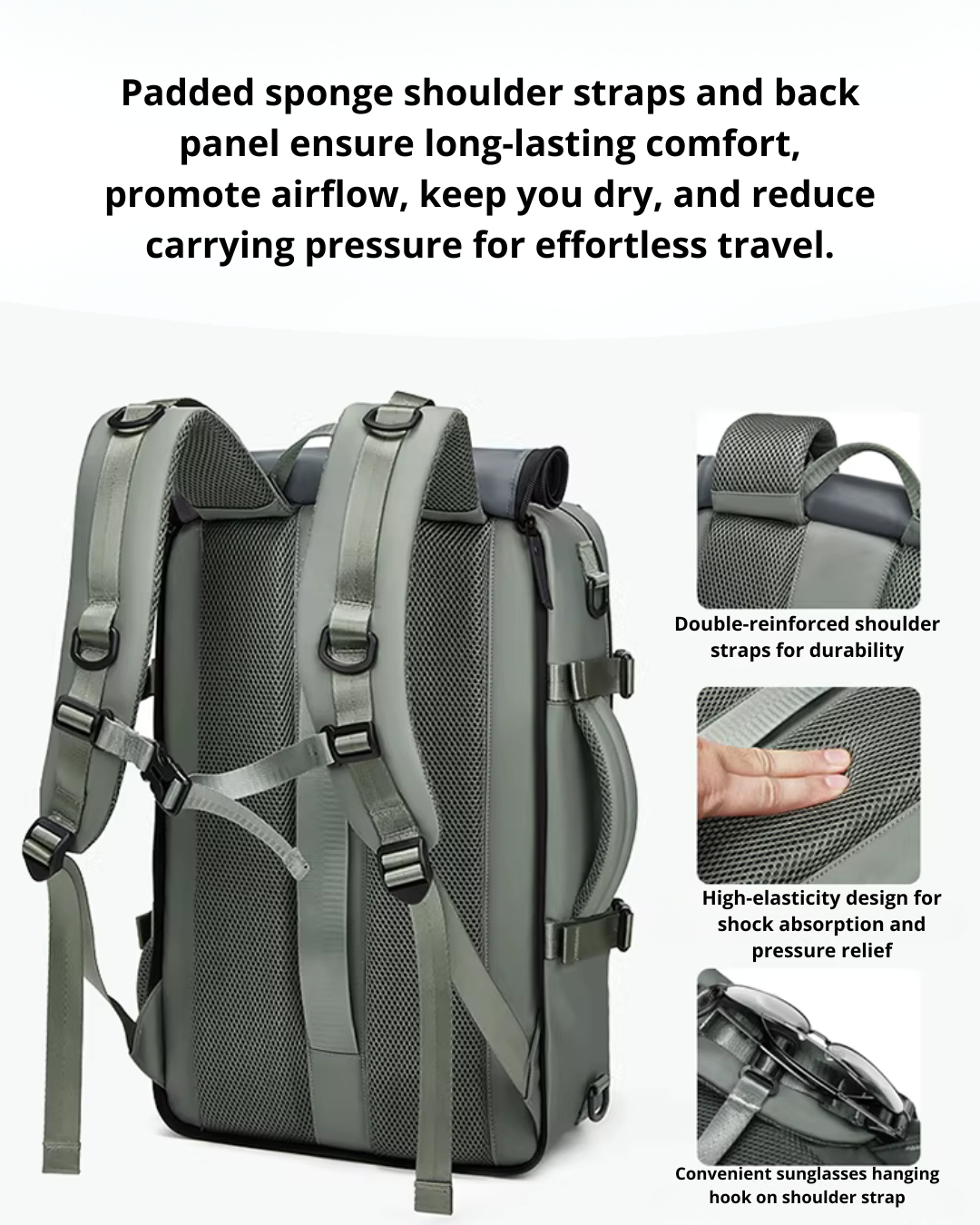 Large-Capacity Travel Backpack – Water-Resistant with Laptop Compartment
