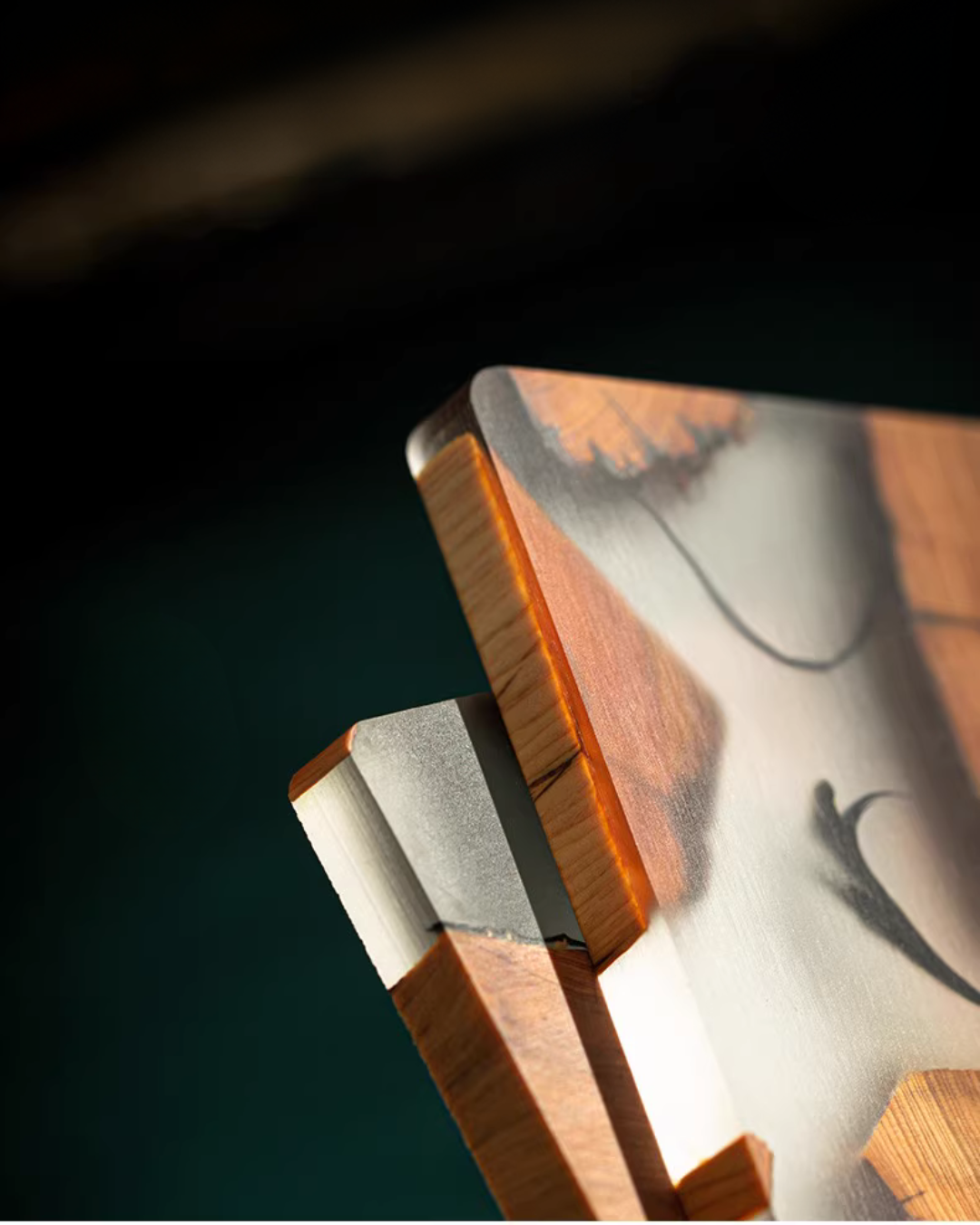 Elegant Resin and Wood Coasters for Coffee, Tea & Everyday Use