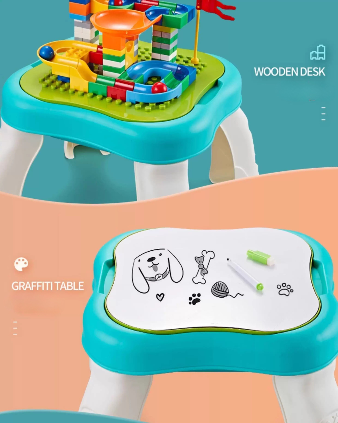 Toddler Activity Learning Table – Music, Blocks & Interactive Play 10+ Months