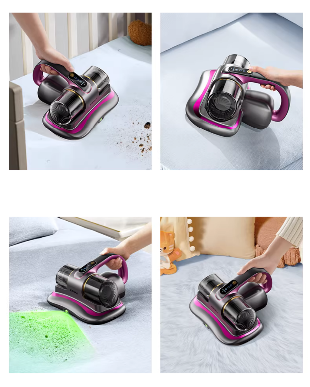 Mite Vacuum Cleaner for Mattresses with UV & HEPA Filtration