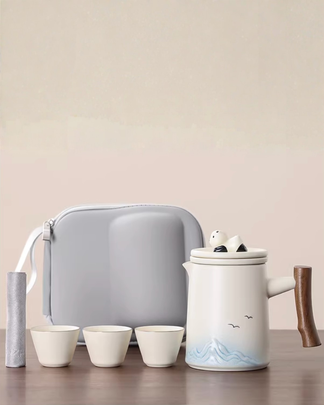Panda Landscape Tea Mug with 3D Lid & Built-in Tea Infuser – 500ml