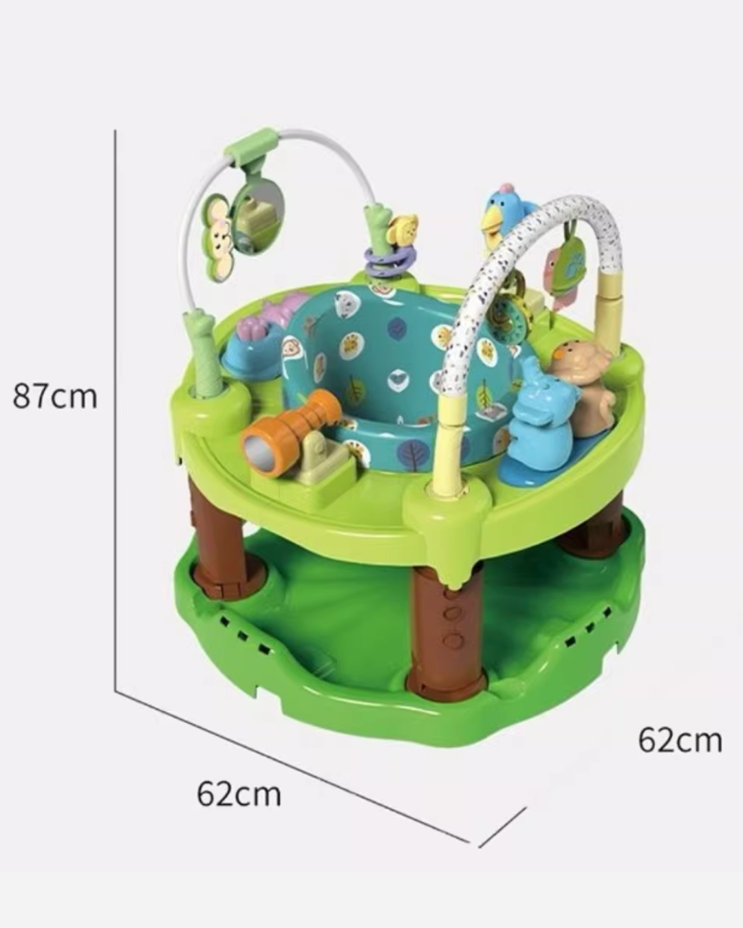 Multi-Function Baby Jumper Chair with 360° Rotating Seat & Toys