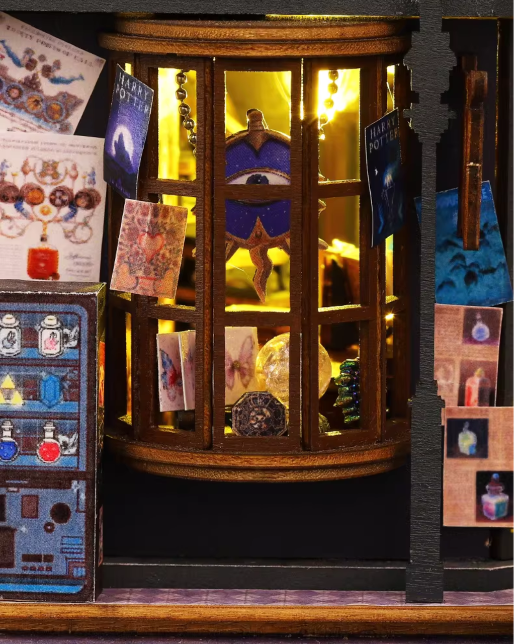 Holo Magic City DIY Dollhouse Miniature Kit with LED Lighting