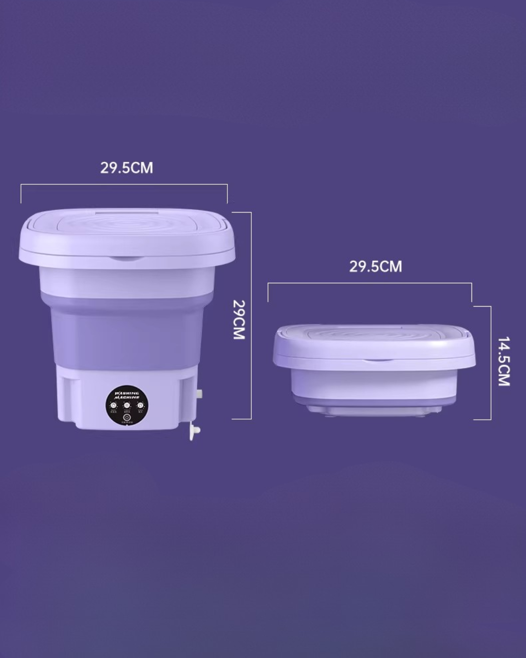 Foldable Mini Washing Machine for Delicates, Baby Clothes & Travel
