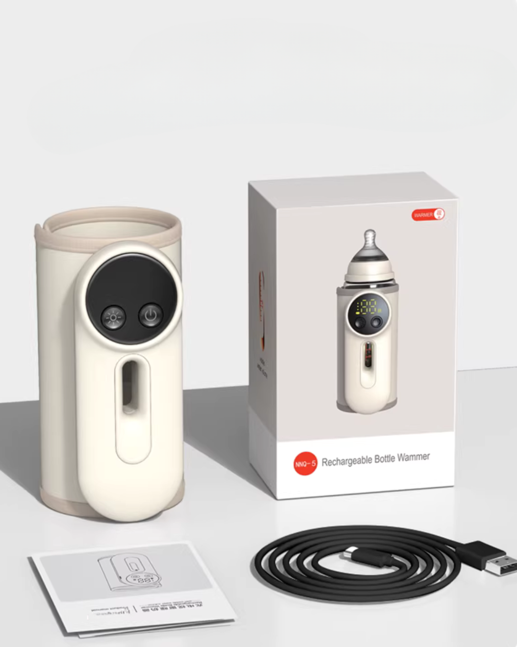 Wireless Baby Milk Warmer – 6 Temperature Levels, Travel Friendly