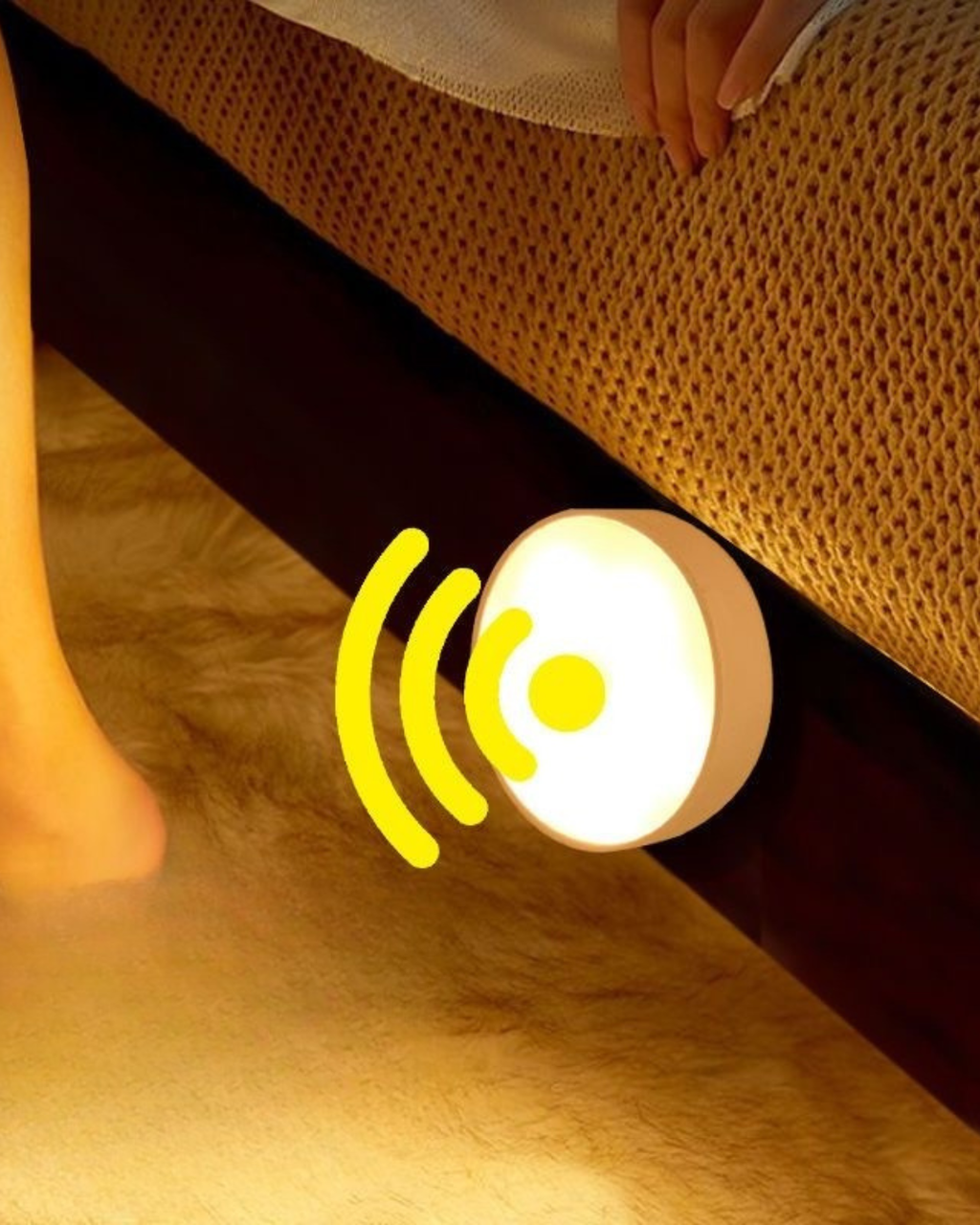 Smart Human Motion Sensor Night Light – Warm LED, Rechargeable