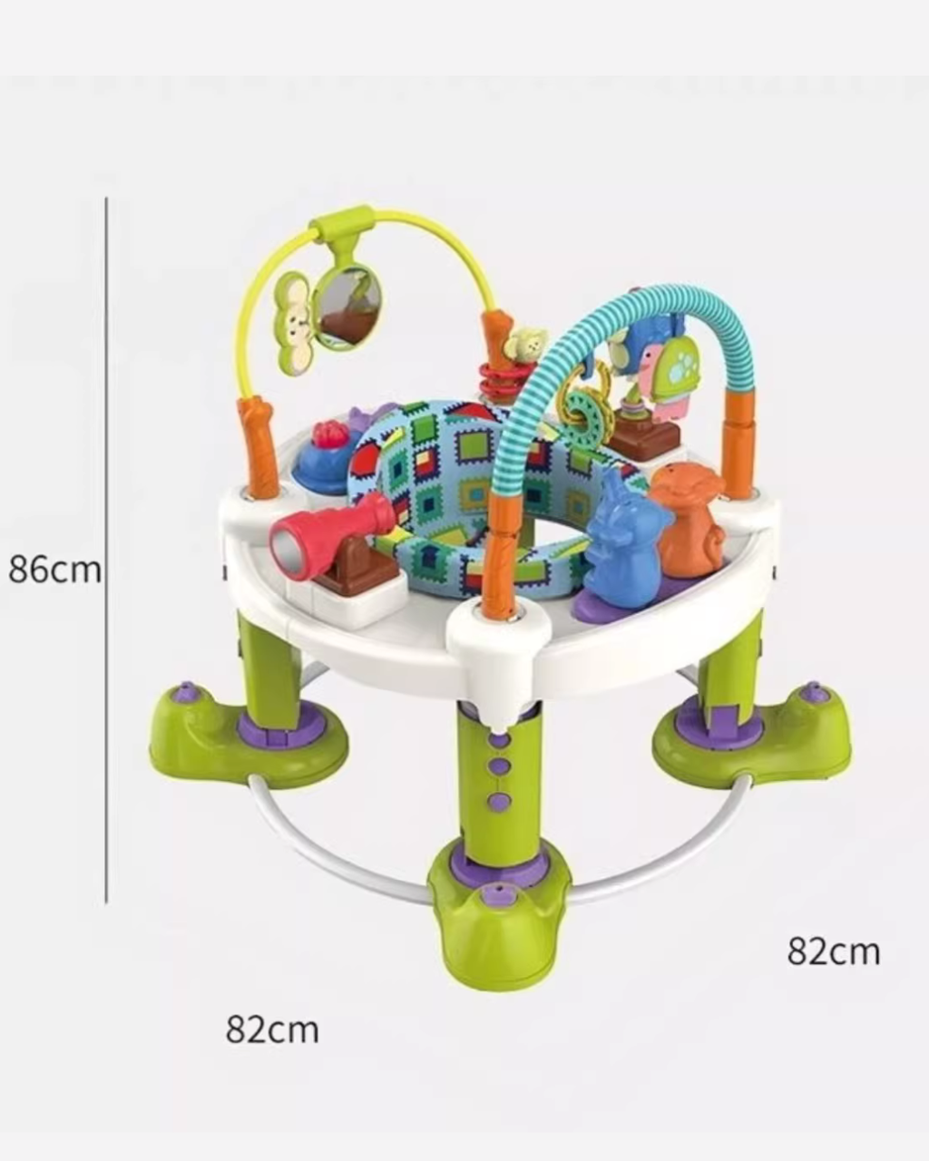 Multi-Function Baby Jumper Chair with 360° Rotating Seat & Toys