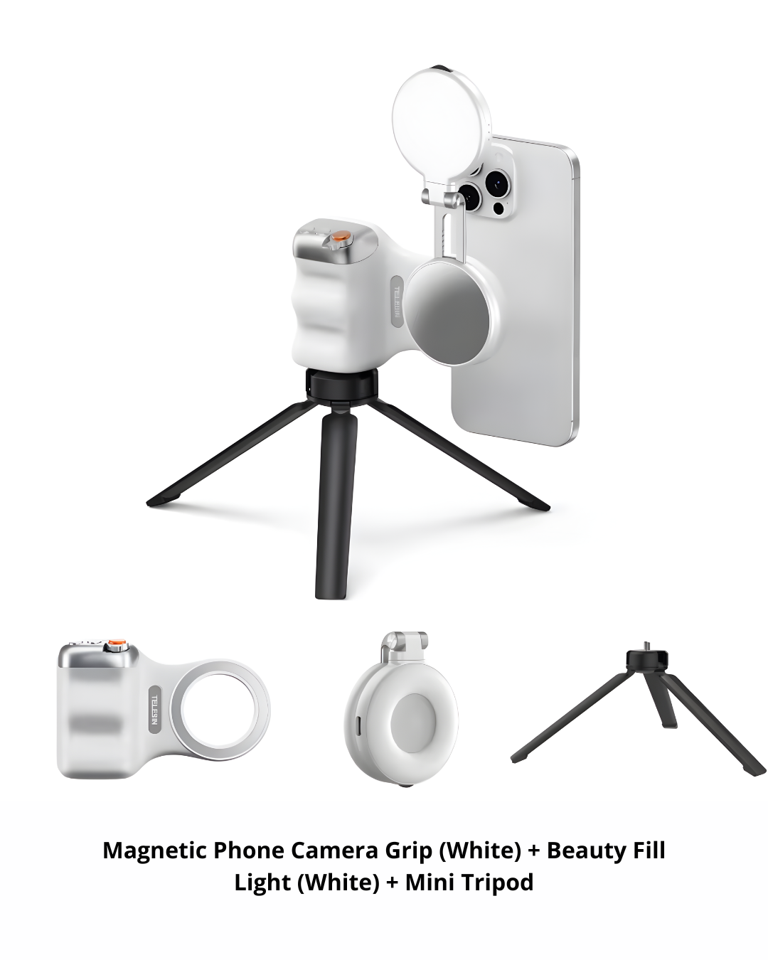 Magnetic Phone Camera Grip with Fill Light for Vlogging