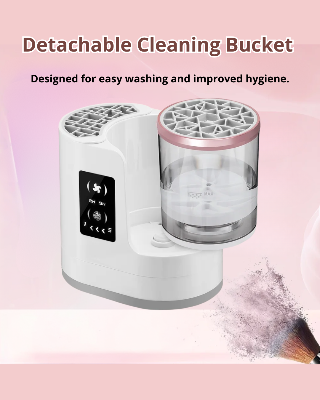 Automatic 3-in-1 Makeup Brush Cleaner & Dryer for Home & Vanity