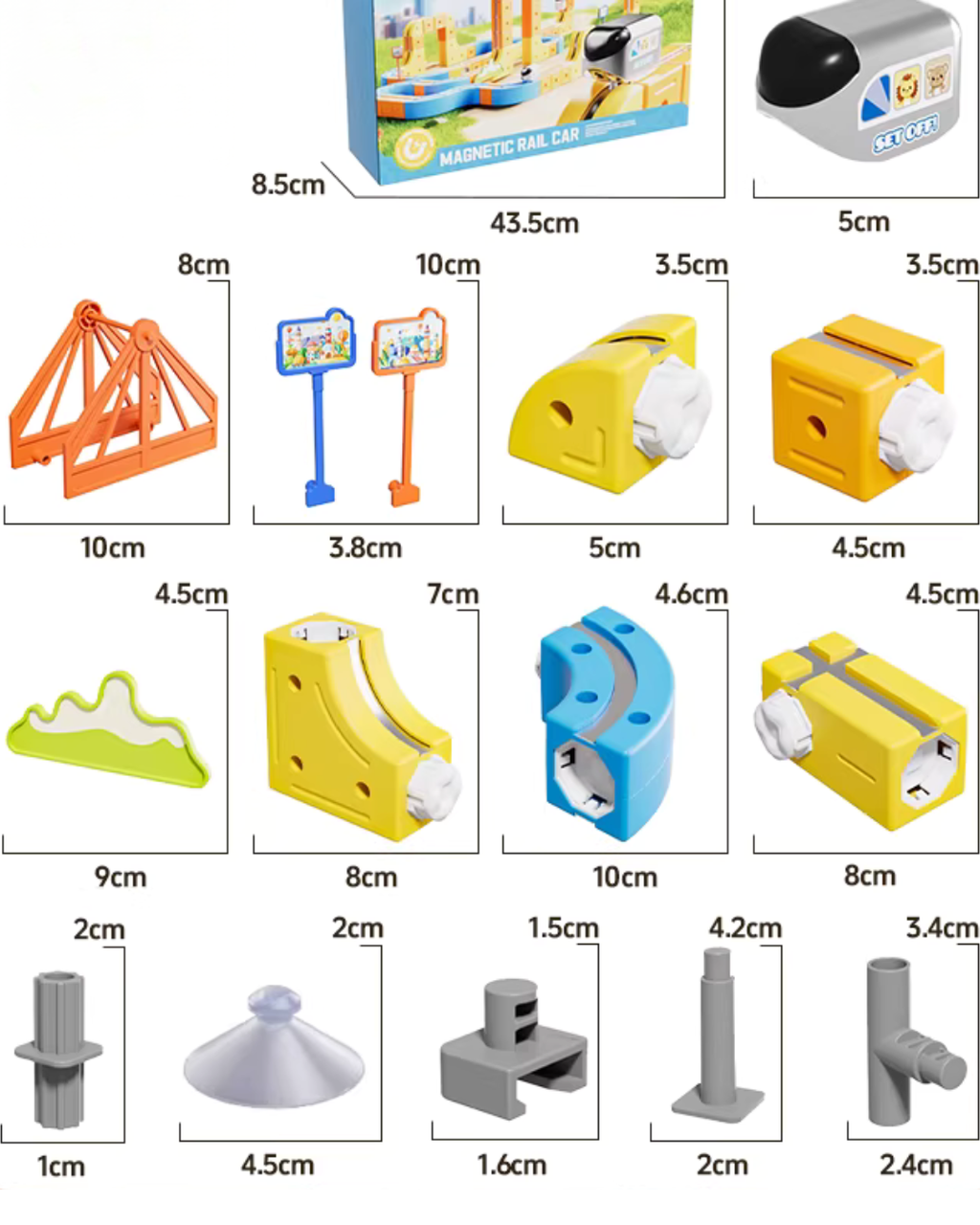 Magnetic Track Car Building Set with Upside-Down Driving
