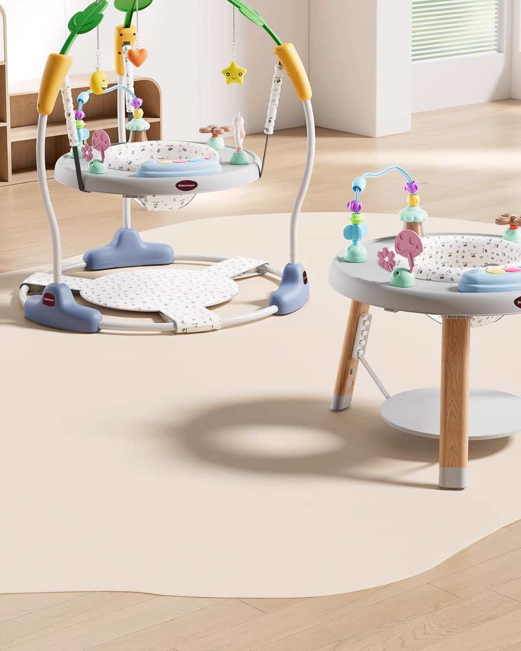 Multi-Function Baby Jumper, Activity Chair & Learning Walker | Adjustable Height, 360° Rotating Seat, Early Learning Toys for 6+ Months Toddlers