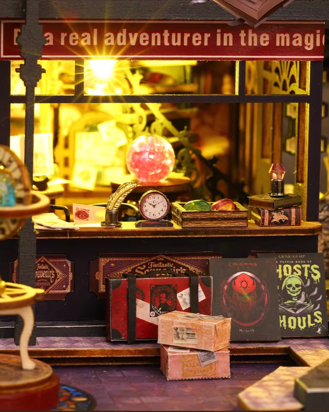 Holo Magic City DIY Dollhouse Miniature Kit with LED Lighting