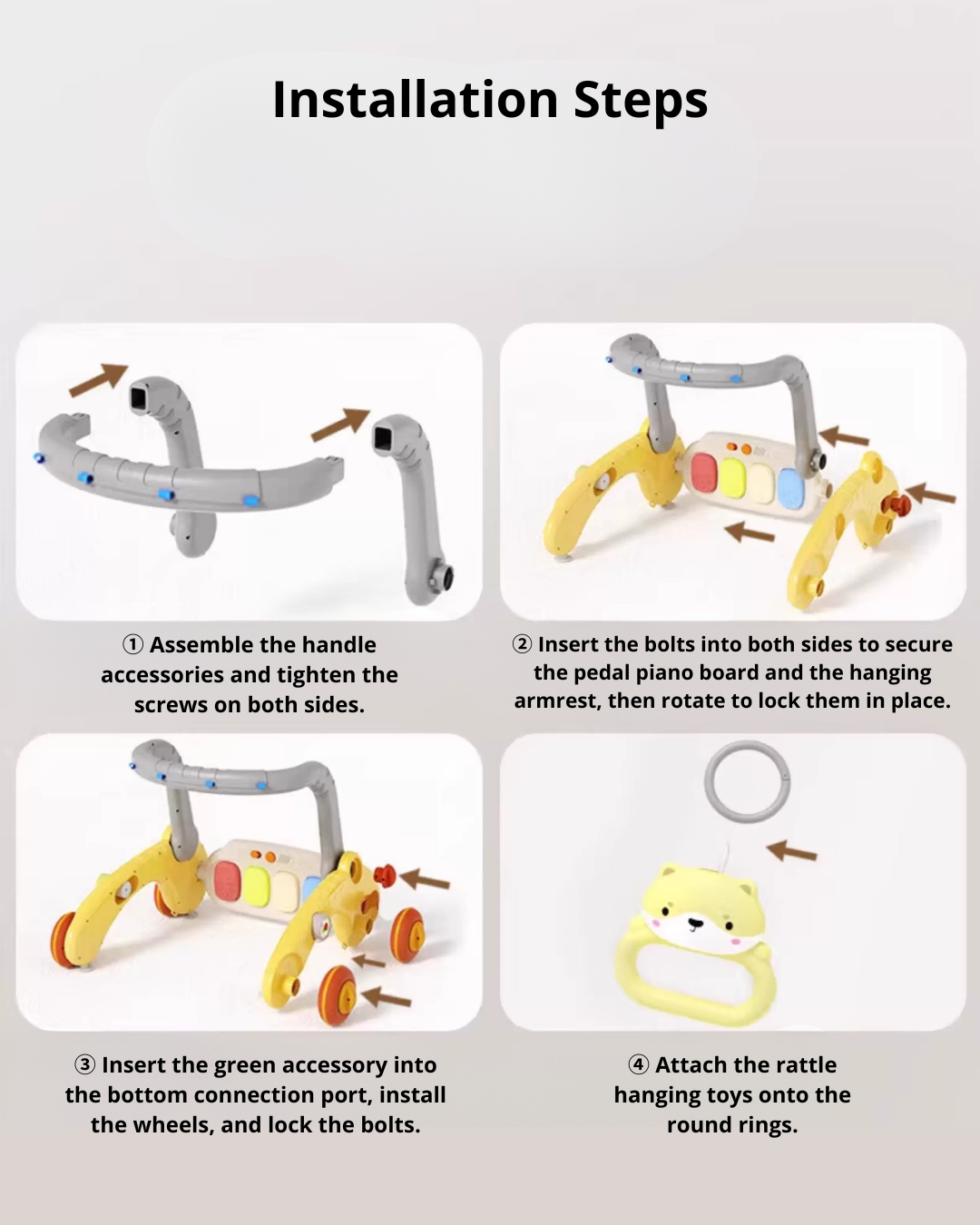 7-in-1 Multi-Function Baby Activity Gym & Walker for Infant Development