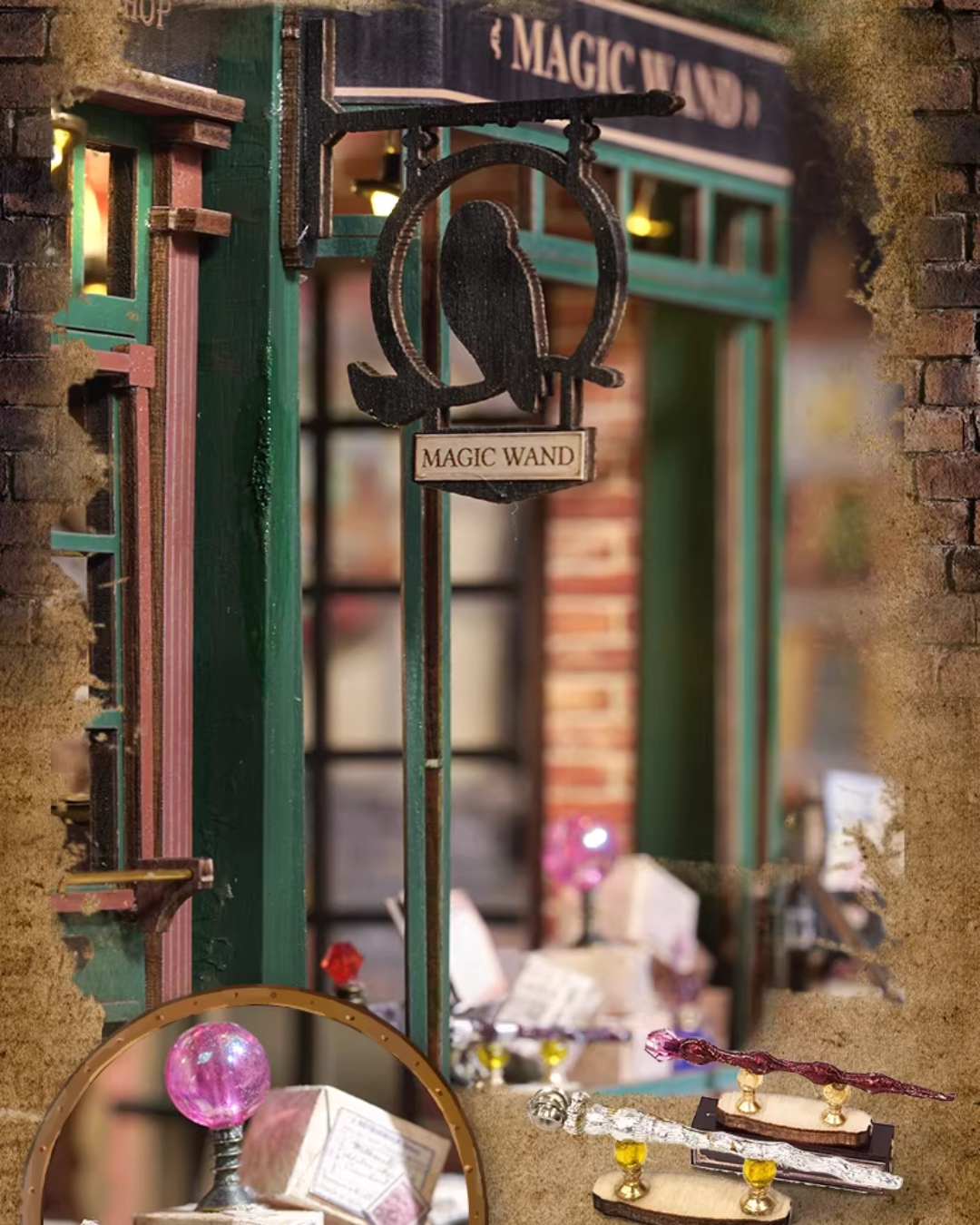 DIY Miniature House Kit with LED Lights – Magic Wand Series