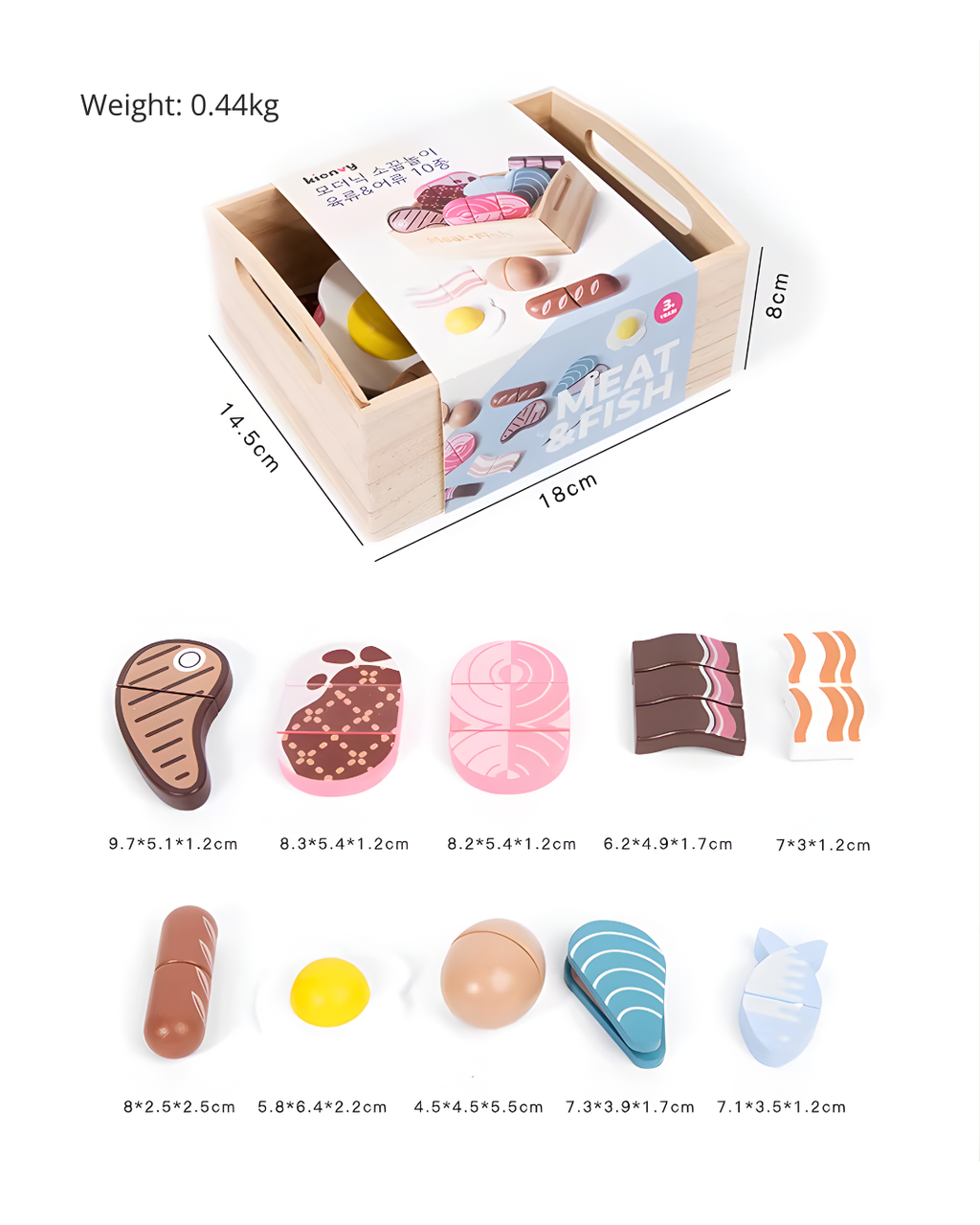 Kids Wooden Play Kitchen & Food Toy Set – Pretend Play for Toddlers