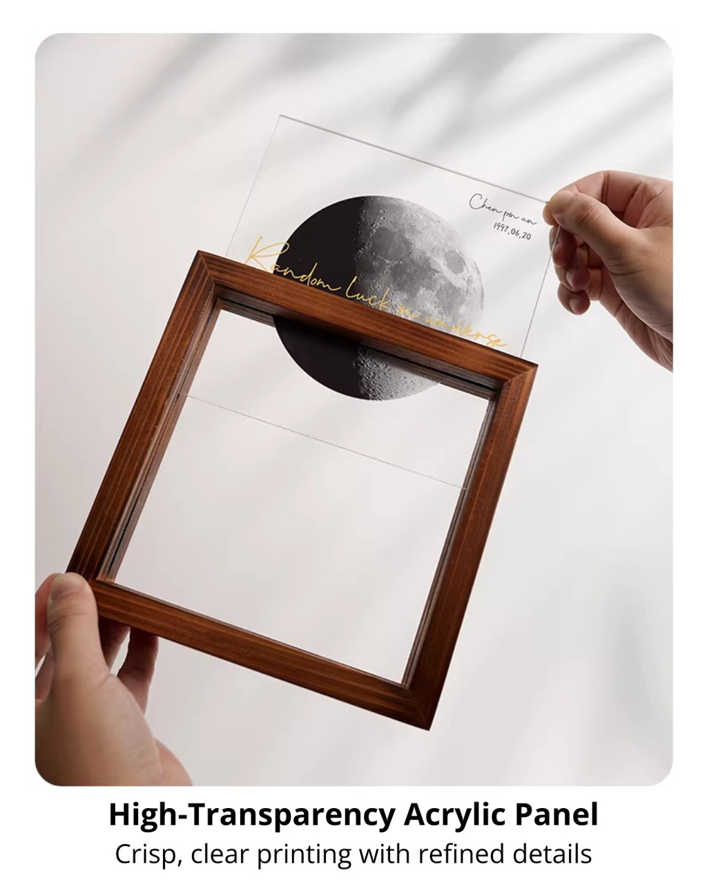 Personalized Moon Phase Frame – Custom Date & Message Gift