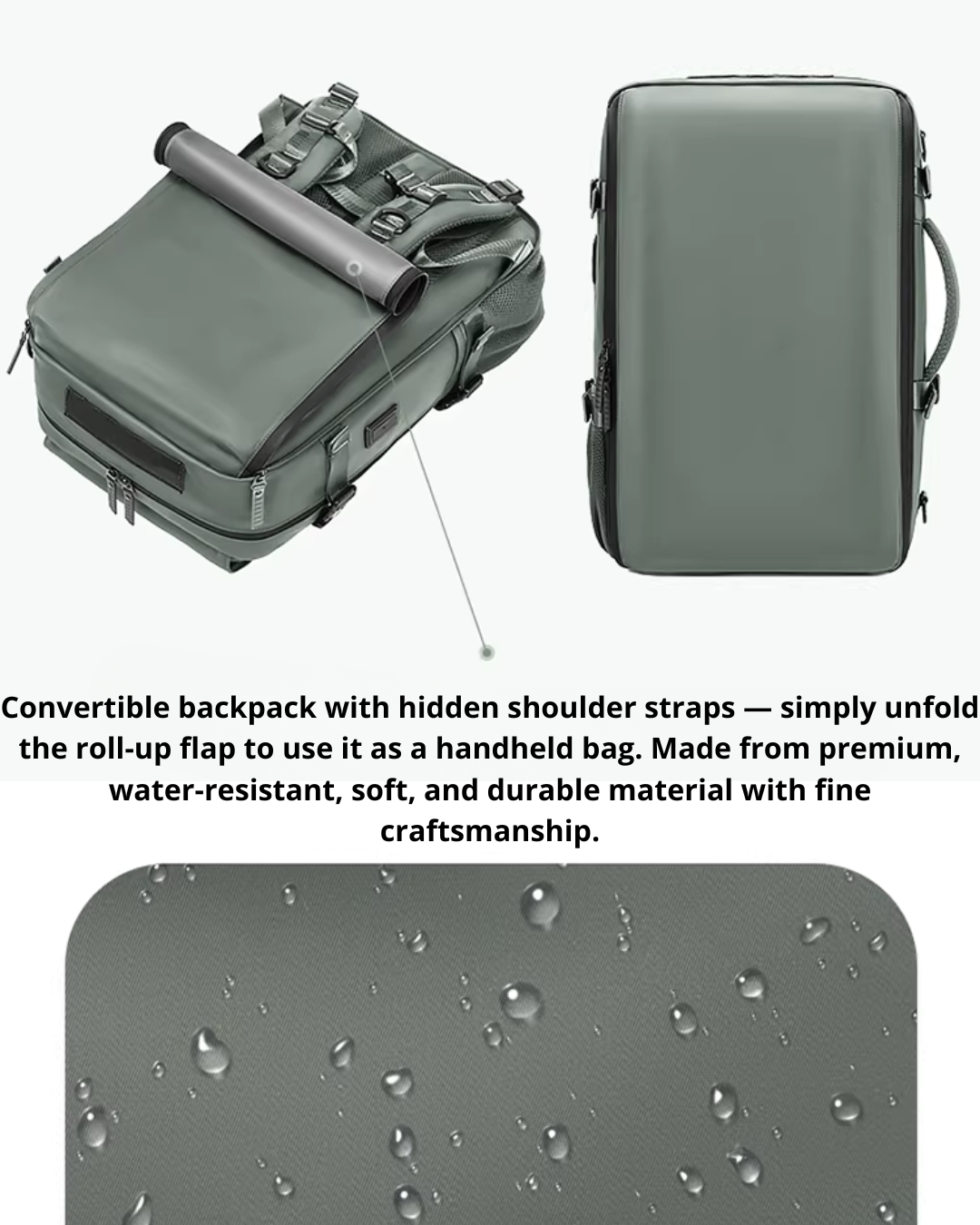 Large-Capacity Travel Backpack – Water-Resistant with Laptop Compartment