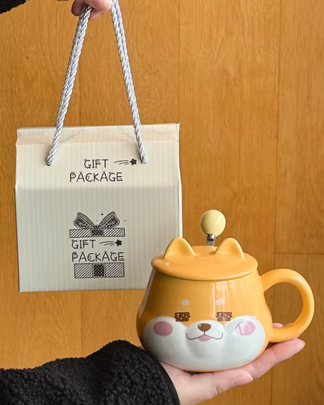 3D Shiba Inu Coffee Mug – 300 ml High-Fired Ceramic, Microwave & Dishwasher Safe