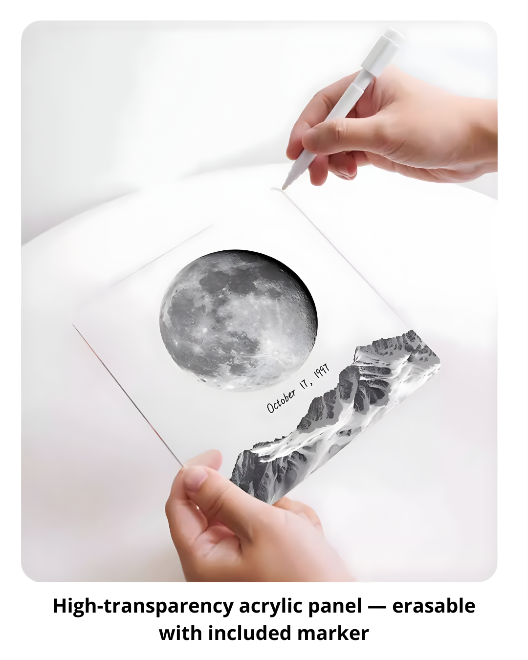 Personalized Illuminated Moon Phase Frame – Custom Name & Date Gift for Couples, Family & Friends