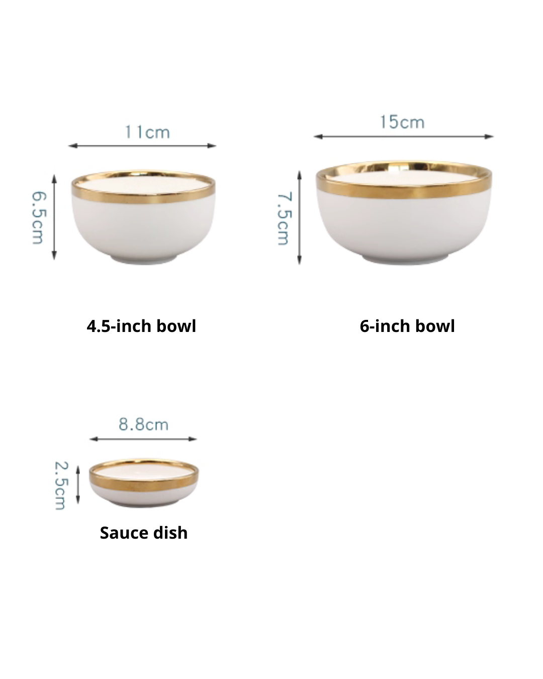 Nordic Luxe Gold-Trim Dinnerware Set – Minimalist Porcelain for Home