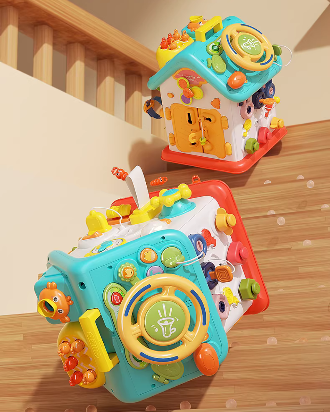 Interactive Montessori Busy Cube – Fine Motor & Early Learning Toy