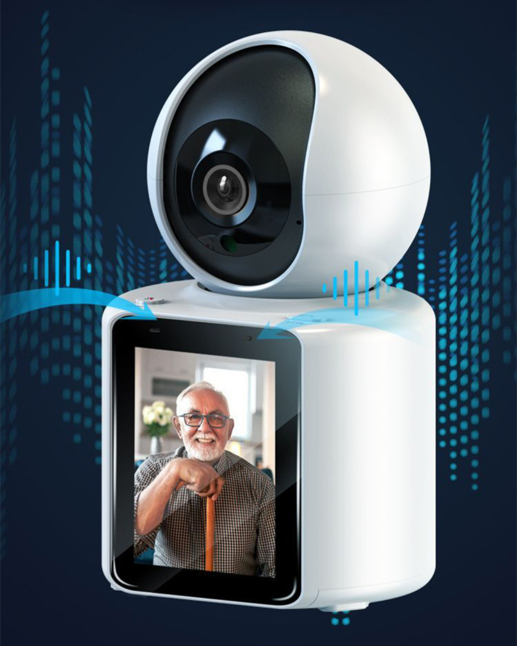AI Smart 360° PTZ Video Call Camera – 2.5K HD & Human Detection