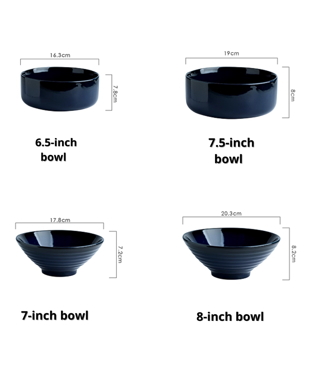 Handcrafted Nordic Deep Blue Dinnerware Set — Elegant Gradient Design