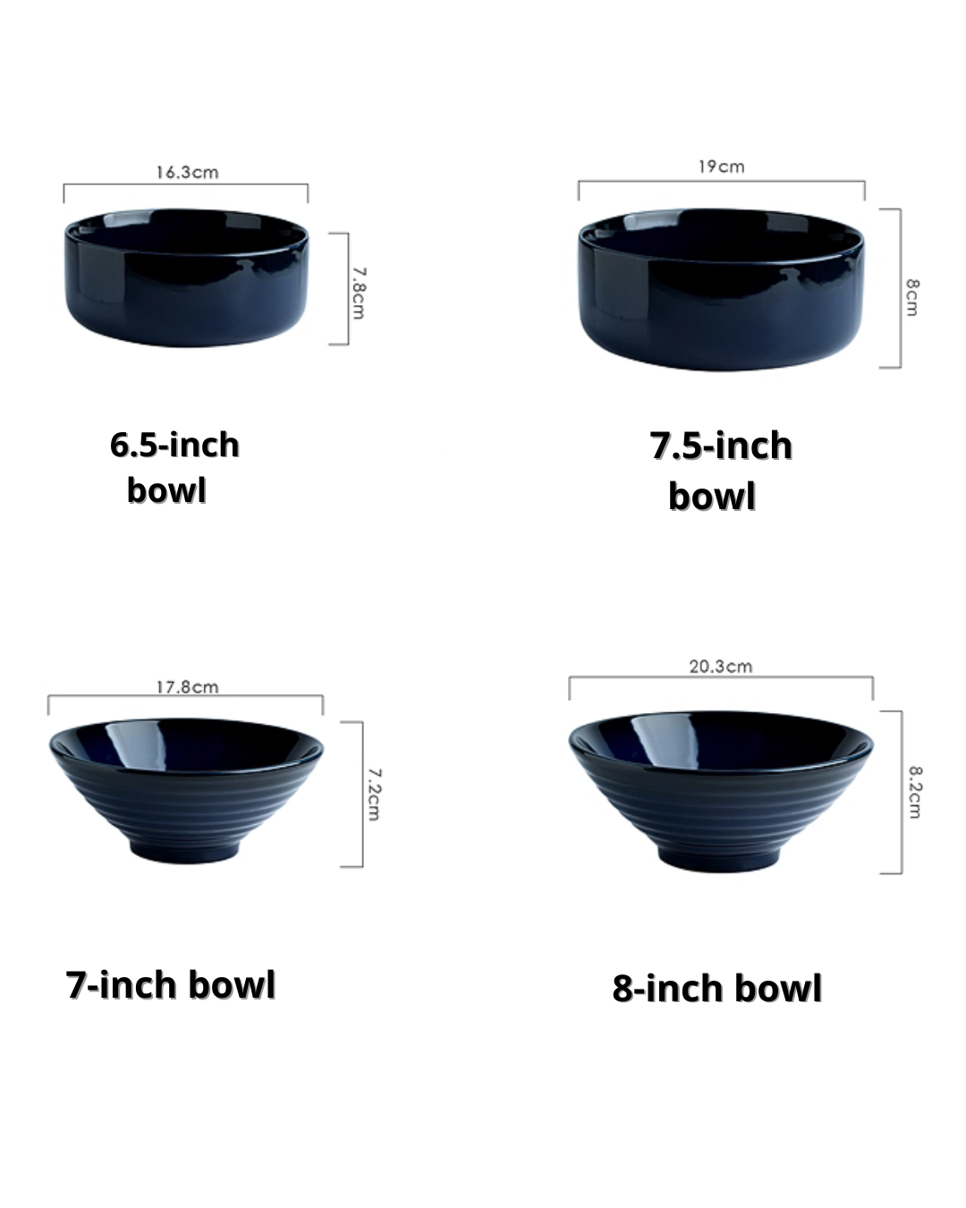 Handcrafted Nordic Deep Blue Dinnerware Set — Elegant Gradient Design