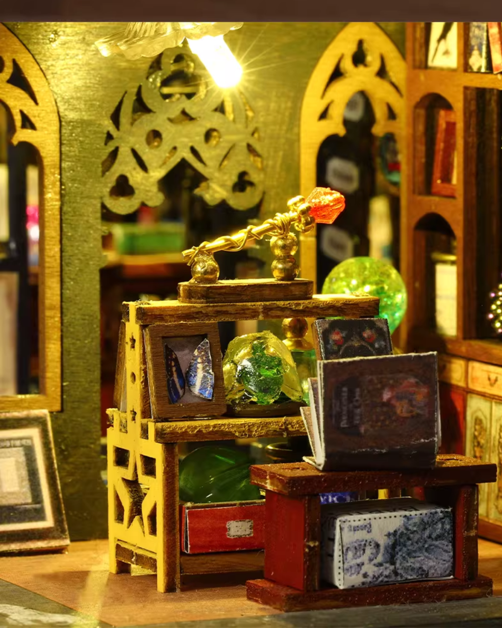 Holo Magic City DIY Dollhouse Miniature Kit with LED Lighting