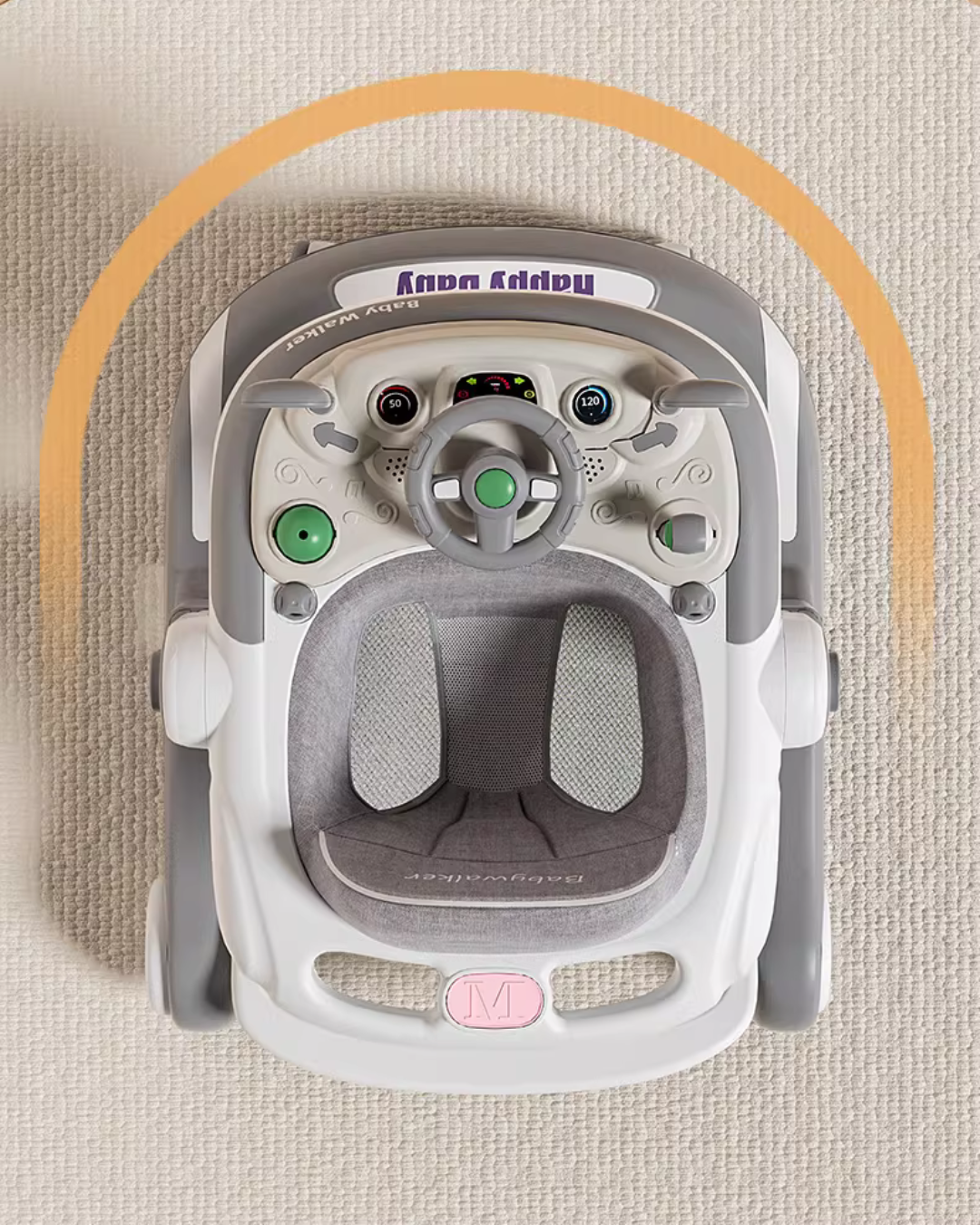 4-in-1 Baby Walker with Music & Lights Activity Tray – 6 Months+