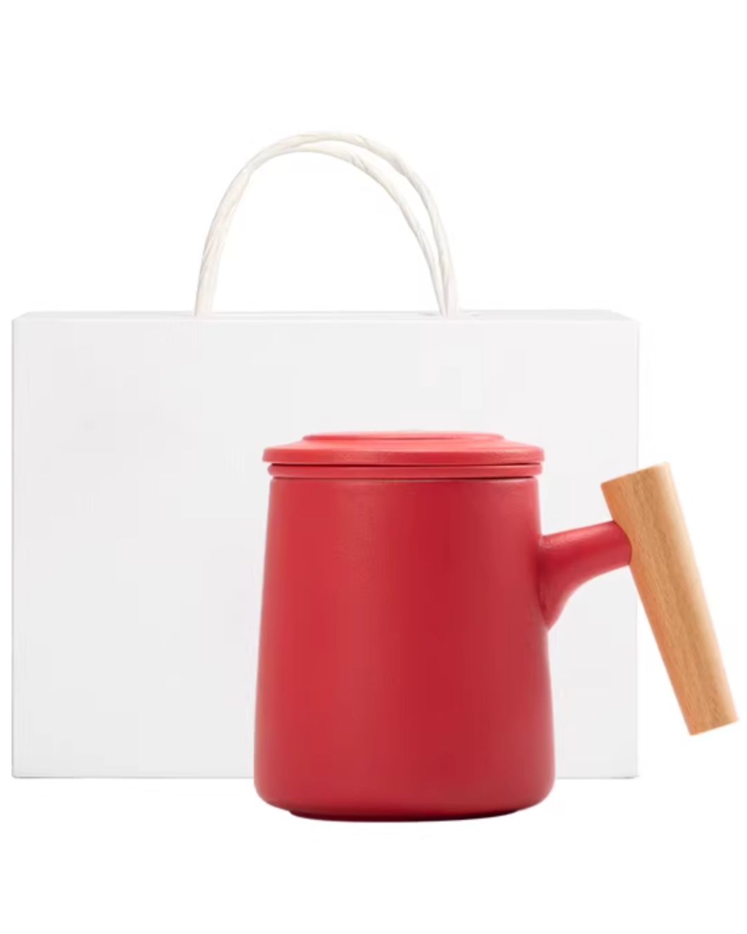 Elegant Porcelain Tea Infuser Mug for Daily Rituals & Home Office