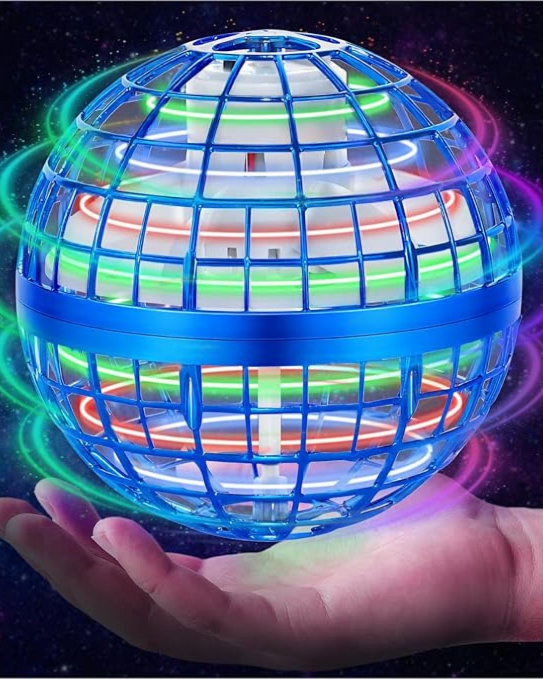 2026 Upgraded Flying Orb Ball – LED Hovering Spinner Toy for Kids