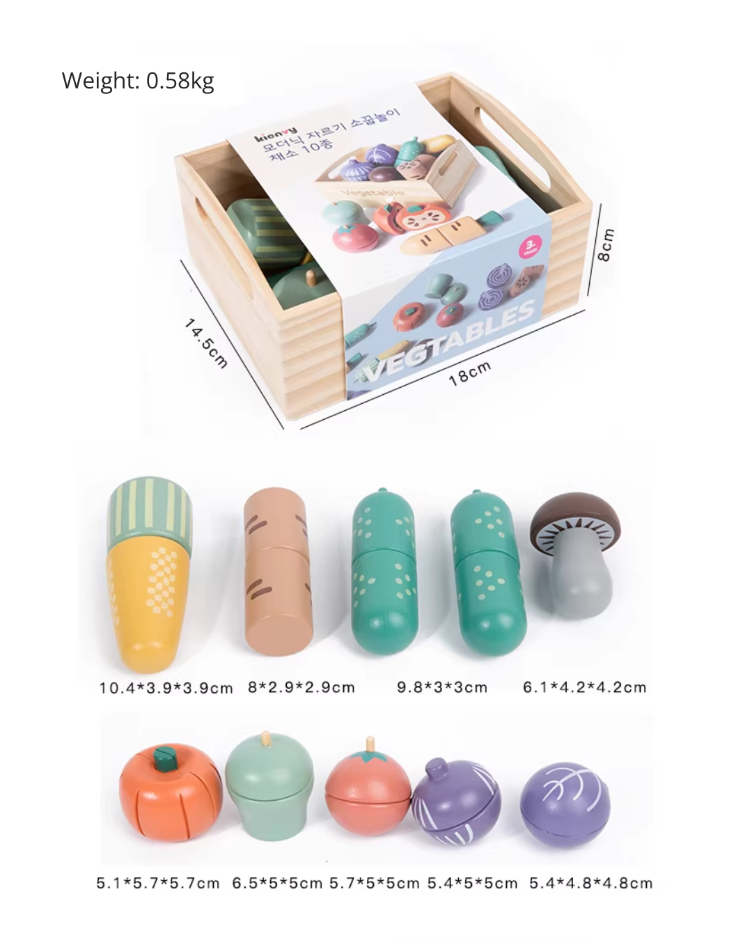 Kids Wooden Play Kitchen & Food Toy Set – Pretend Play for Toddlers