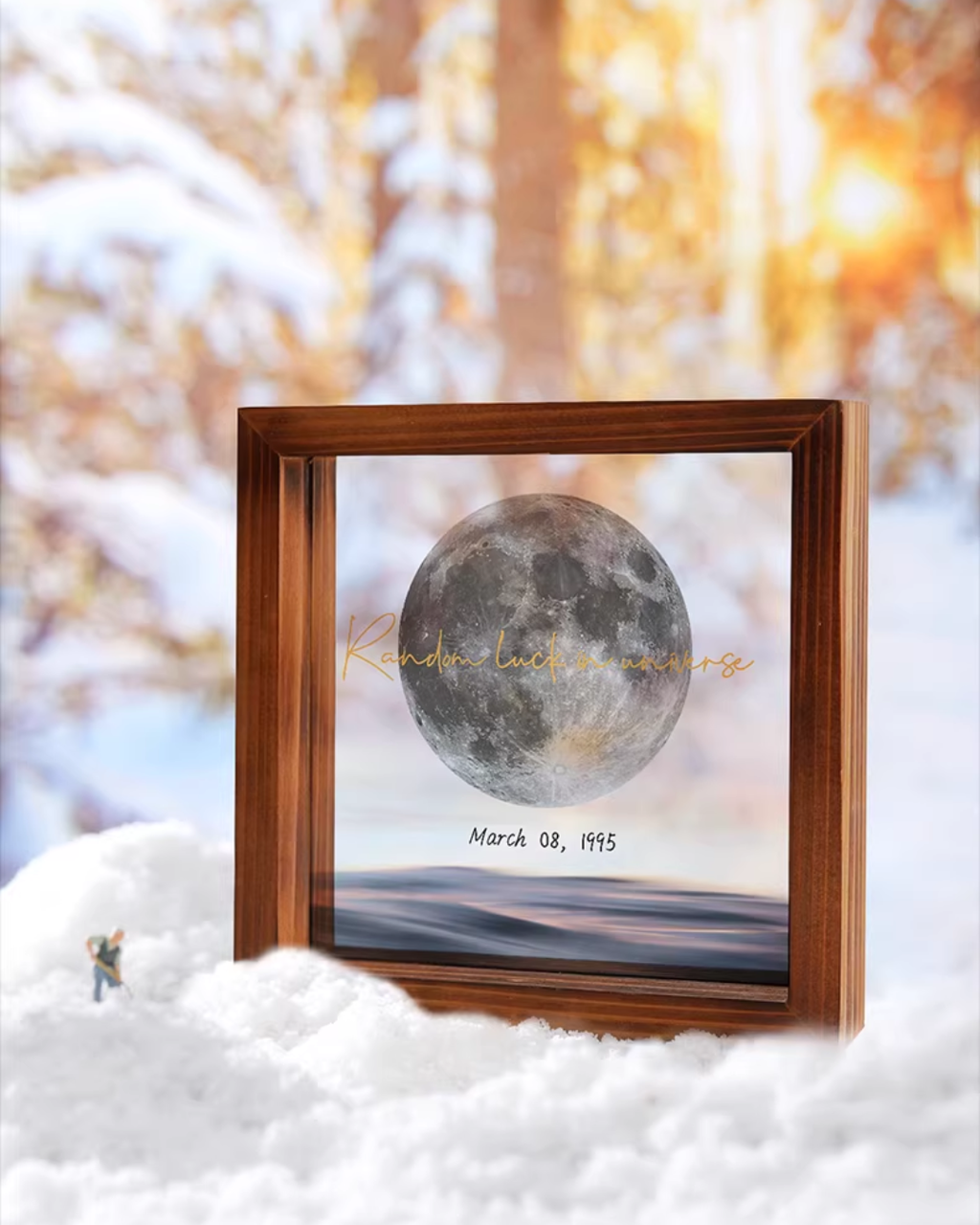 Personalized Moon Phase Frame – Custom Date & Message Gift