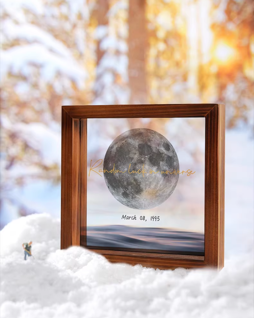 Personalized Moon Phase Frame – Custom Date & Message Gift