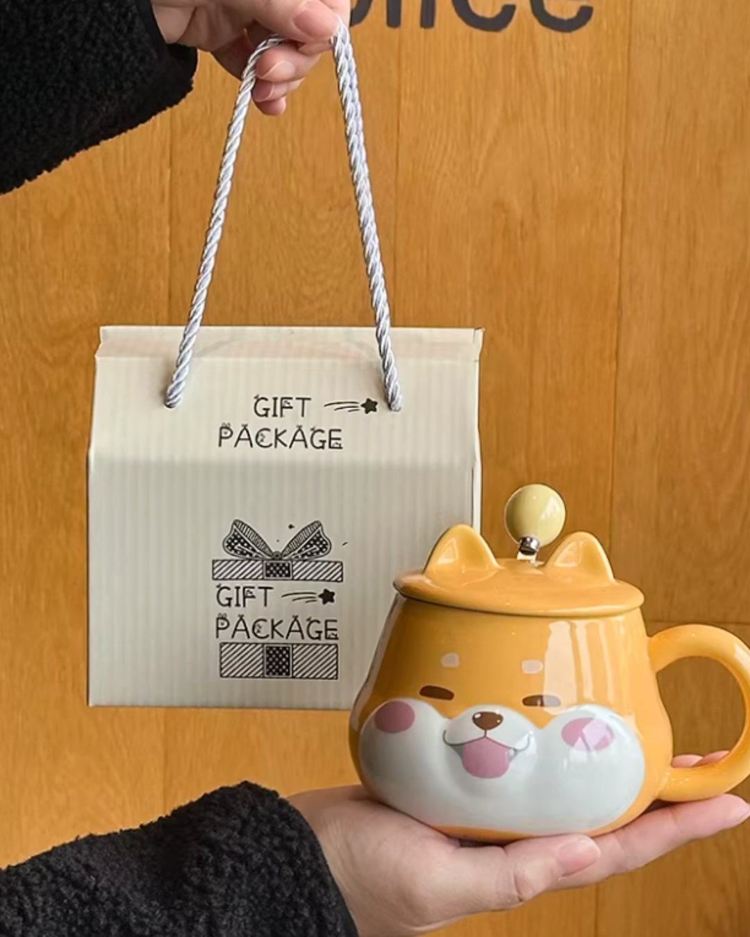 3D Shiba Inu Coffee Mug – 300 ml High-Fired Ceramic, Microwave & Dishwasher Safe