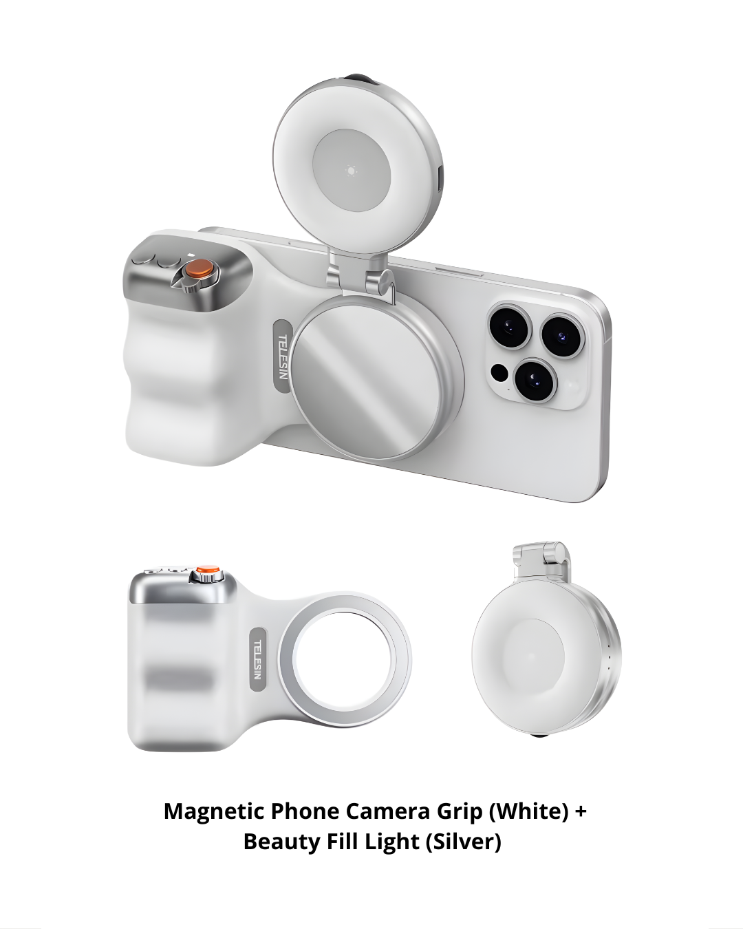 Magnetic Phone Camera Grip with Fill Light for Vlogging