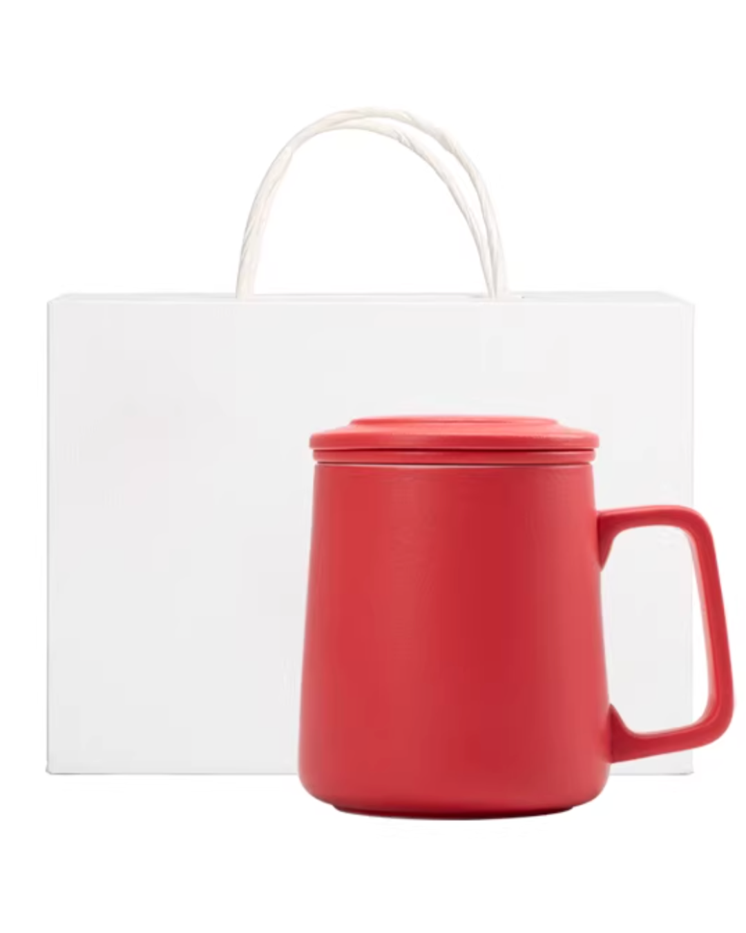 Elegant Porcelain Tea Infuser Mug for Daily Rituals & Home Office