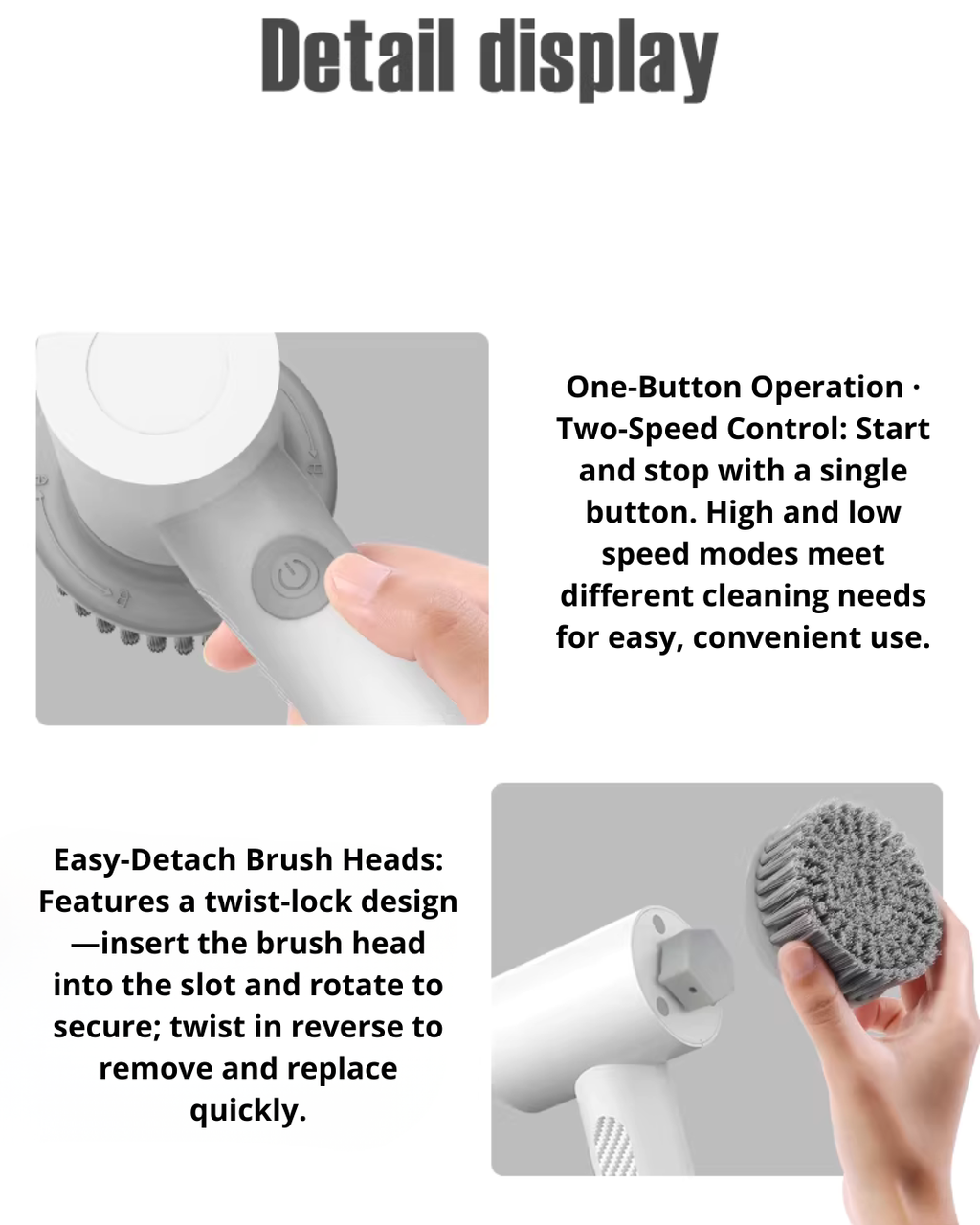 Multifunctional Electric Cleaning Brush with 9 Brush Heads & Waterproof