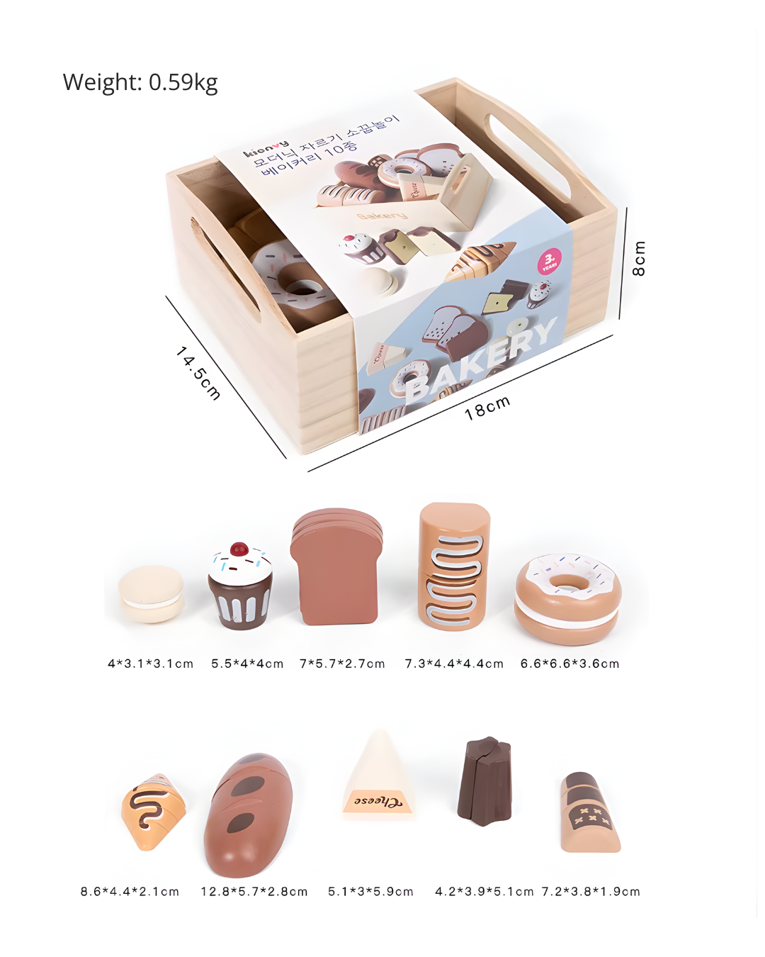 Kids Wooden Play Kitchen & Food Toy Set – Pretend Play for Toddlers