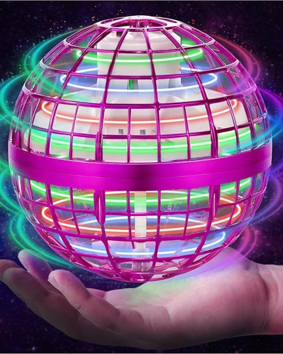 2026 Upgraded Flying Orb Ball – LED Hovering Spinner Toy for Kids