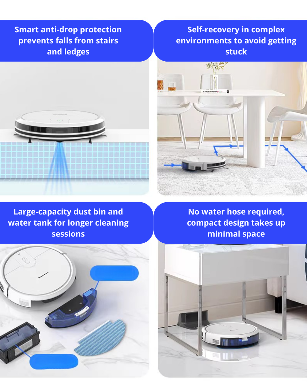 Smart Robot Vacuum & Mop with App Control for Busy Homes