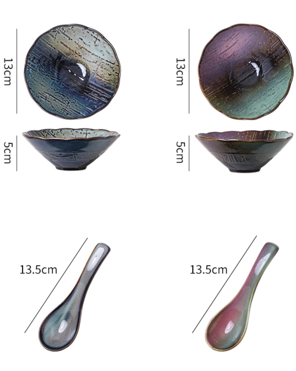 Color Kiln Transformation Porcelain Dinnerware Gift Set – Artistic & Durable