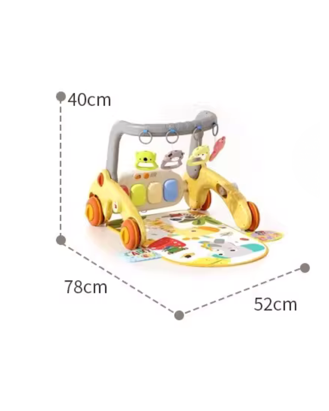 7-in-1 Multi-Function Baby Activity Gym & Walker for Infant Development