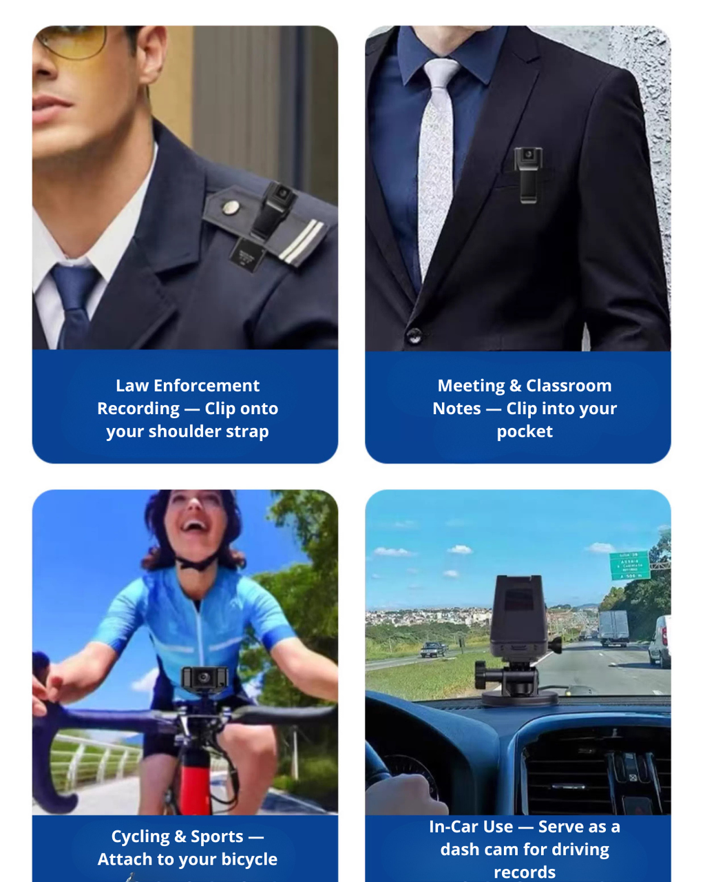 4K Action Camera – Anti-Shake, Night Vision, 180° Rotatable Lens