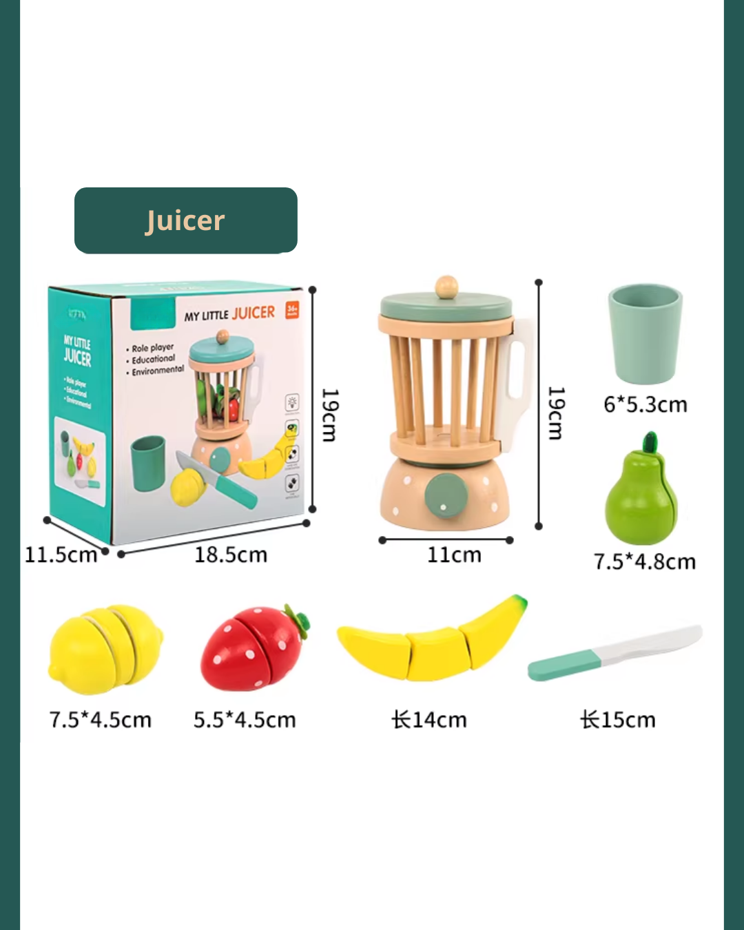 Nordic Wooden Pretend Kitchen & Tea Set for Toddlers – Role Play Toy