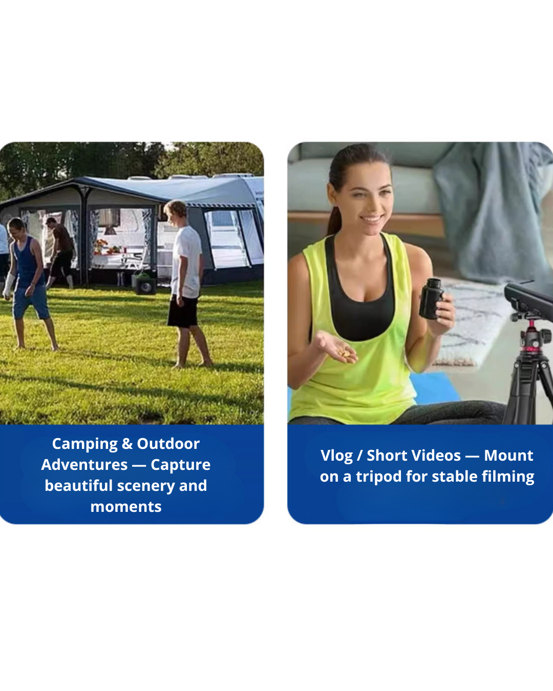 4K Action Camera – Anti-Shake, Night Vision, 180° Rotatable Lens