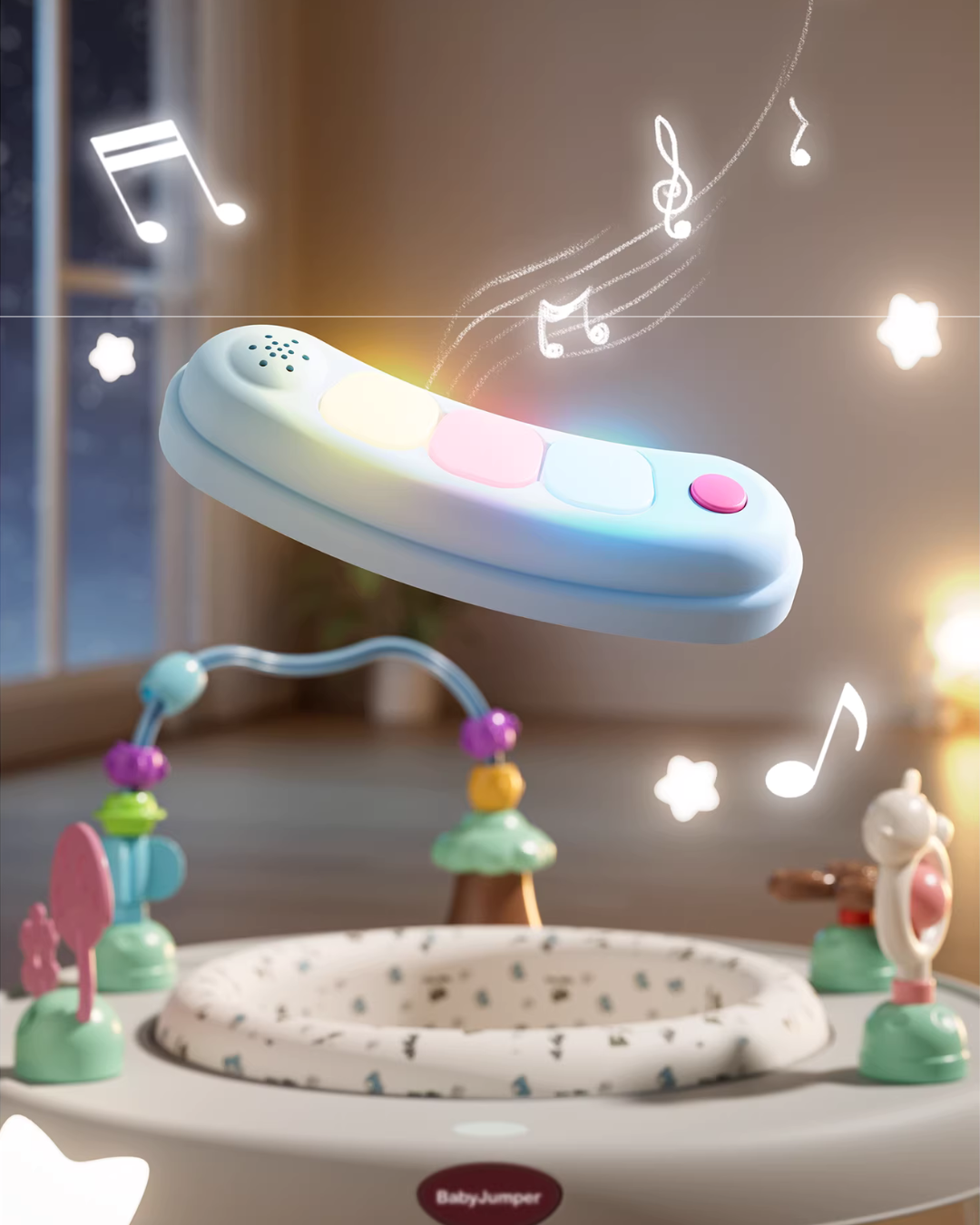 Multi-Function Baby Jumper, Activity Chair & Learning Walker | Adjustable Height, 360° Rotating Seat, Early Learning Toys for 6+ Months Toddlers